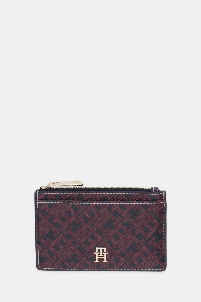 Puzdro na karty Tommy Hilfiger tmavomodrá farba, AW0AW18023