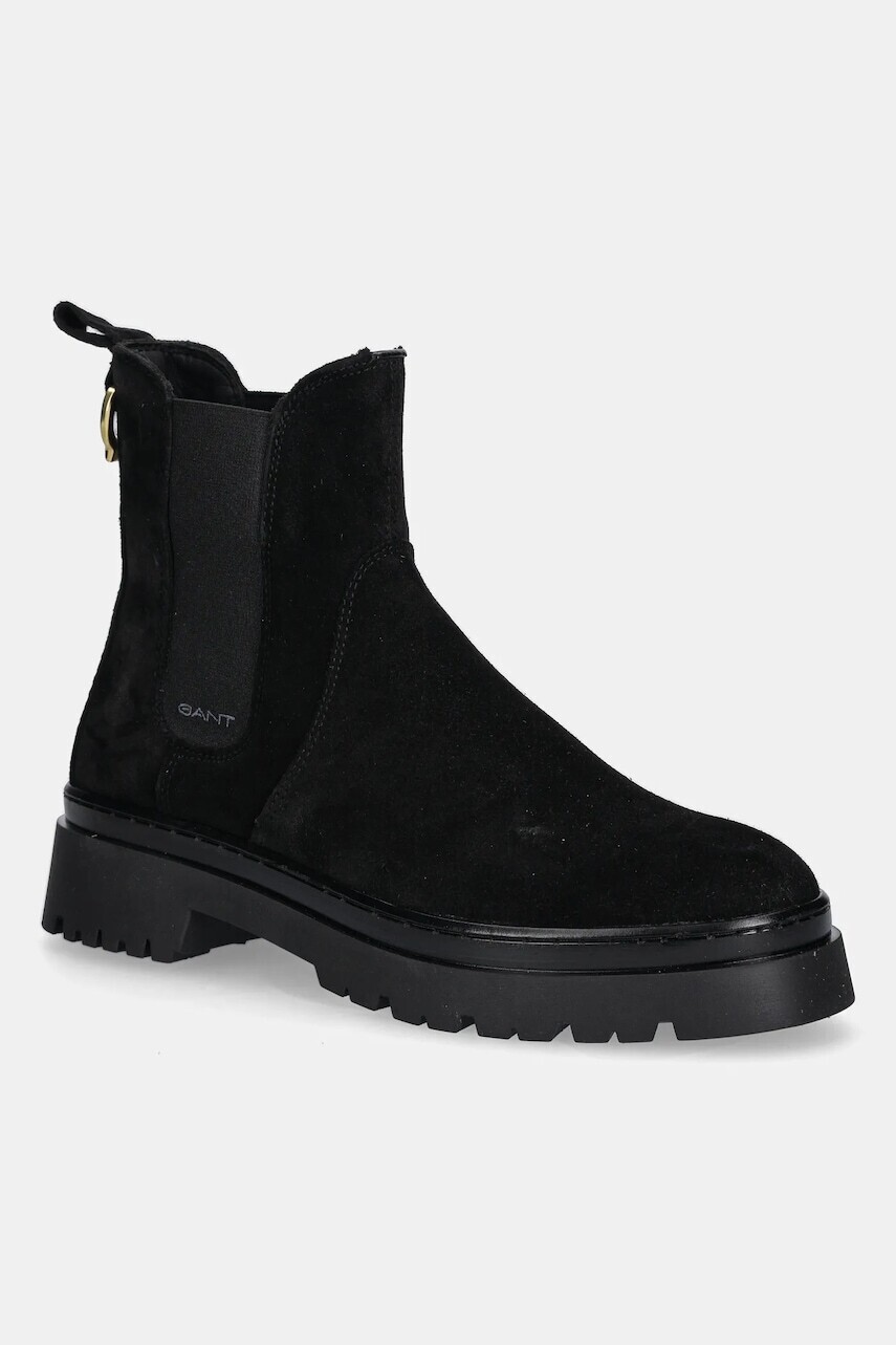 Semišové topánky chelsea Gant Aligrey čierna farba, na platforme, 31553157