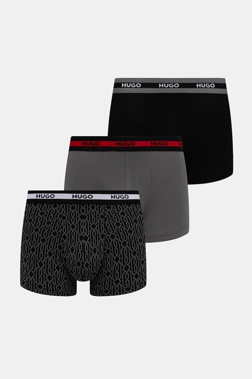 Boxerky HUGO 3-pak čierna farba, 50545668