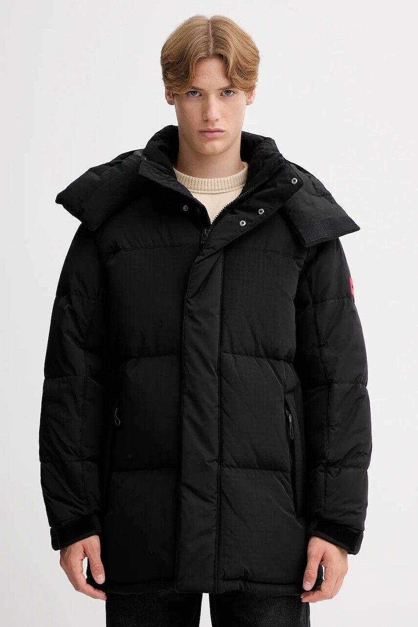 Páperová bunda HUGO čierna farba, zimná, 50547890