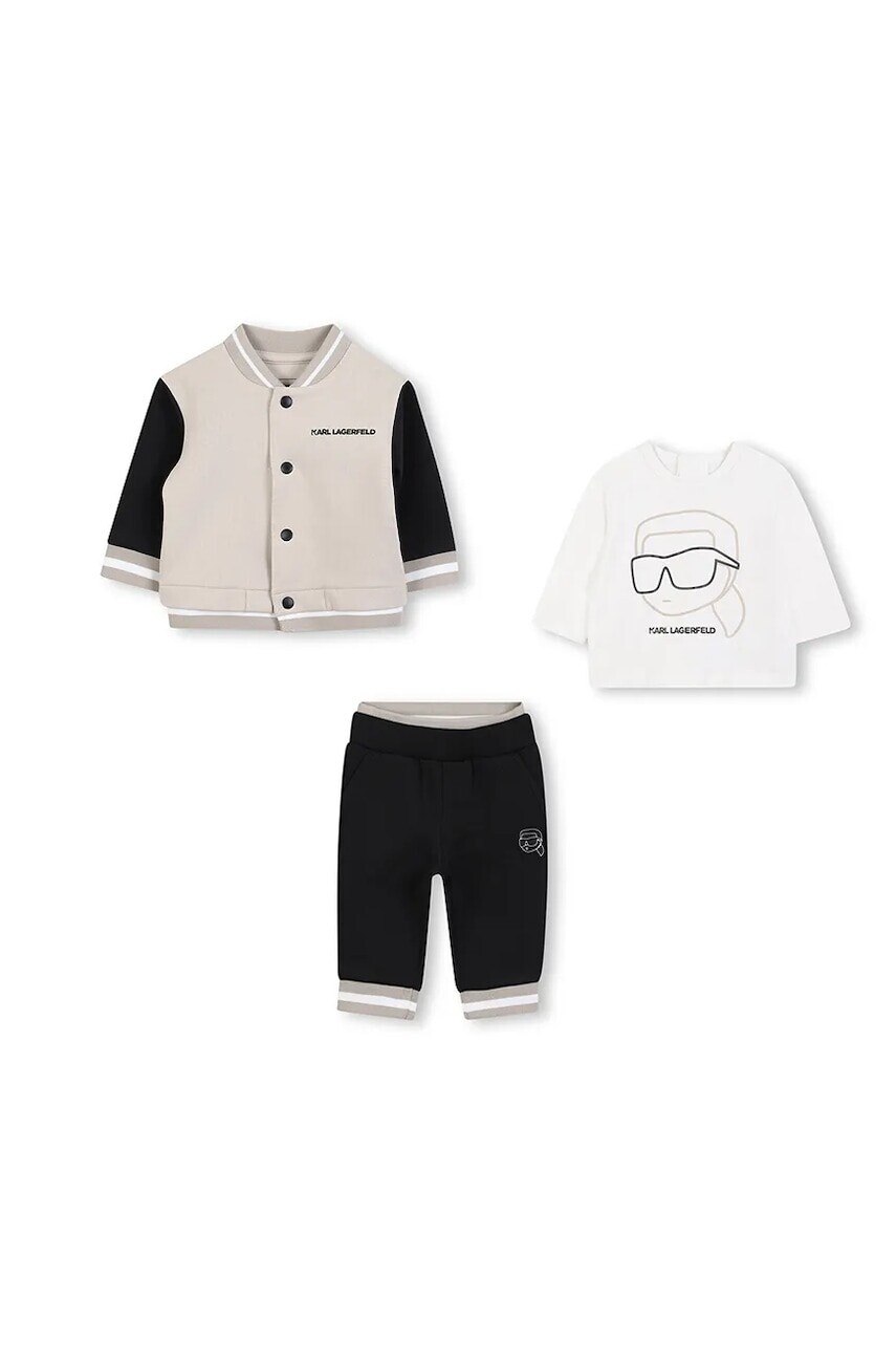 Tepláková súprava pre bábätká Karl Lagerfeld čierna farba, Z30671