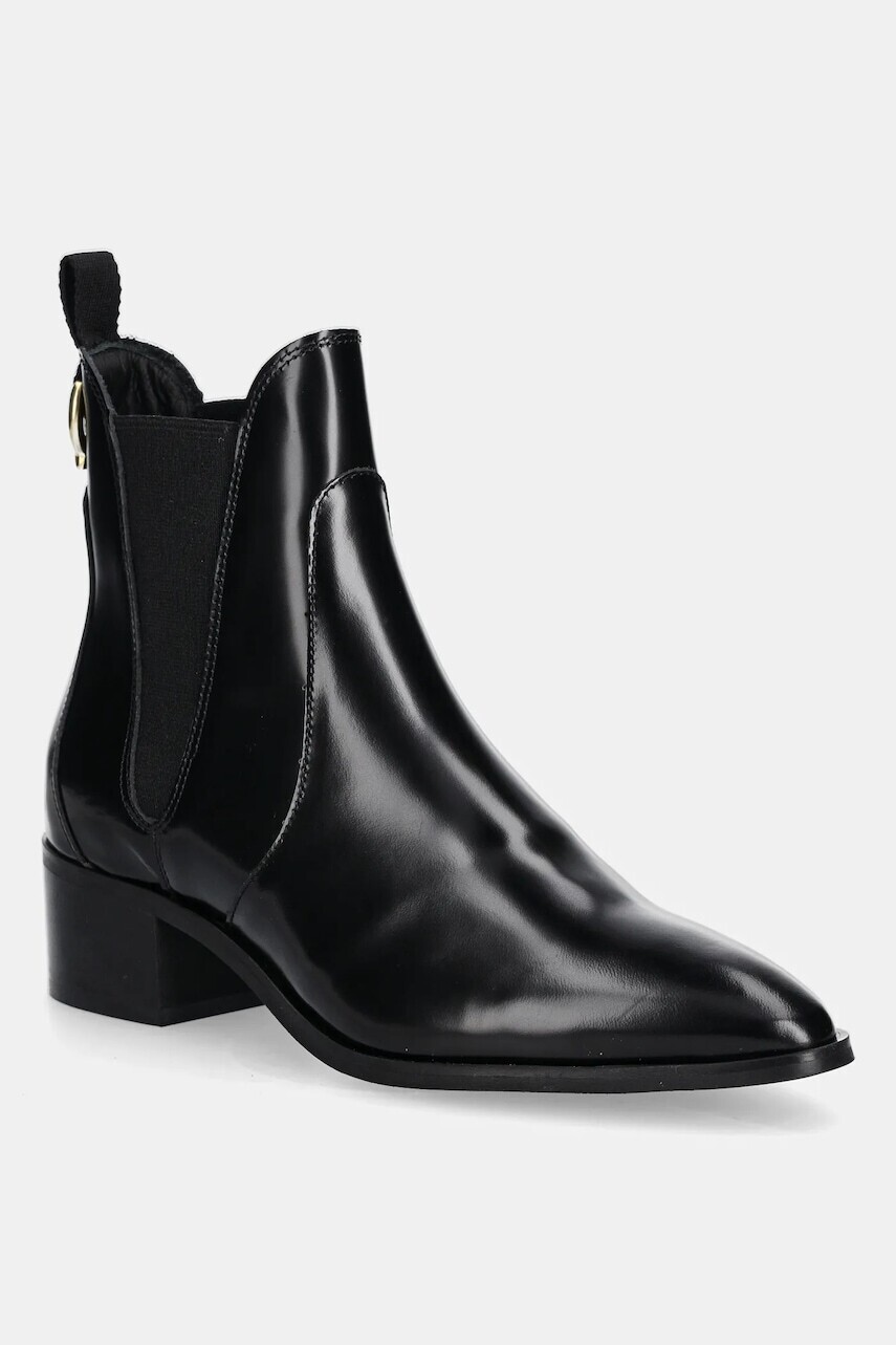 Kožené topánky chelsea Gant St Broomly čierna farba, na podpätku, 31551095
