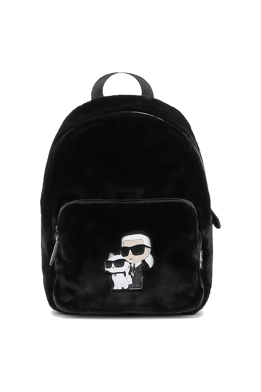 Detský ruksak Karl Lagerfeld čierna farba, malý, s nášivkou, Z31023