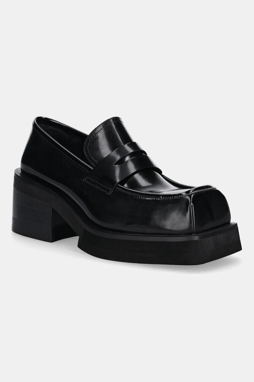 Kožené lodičky Jeffrey Campbell CLASSICAL čierna farba, na podpätku, C529EF-08