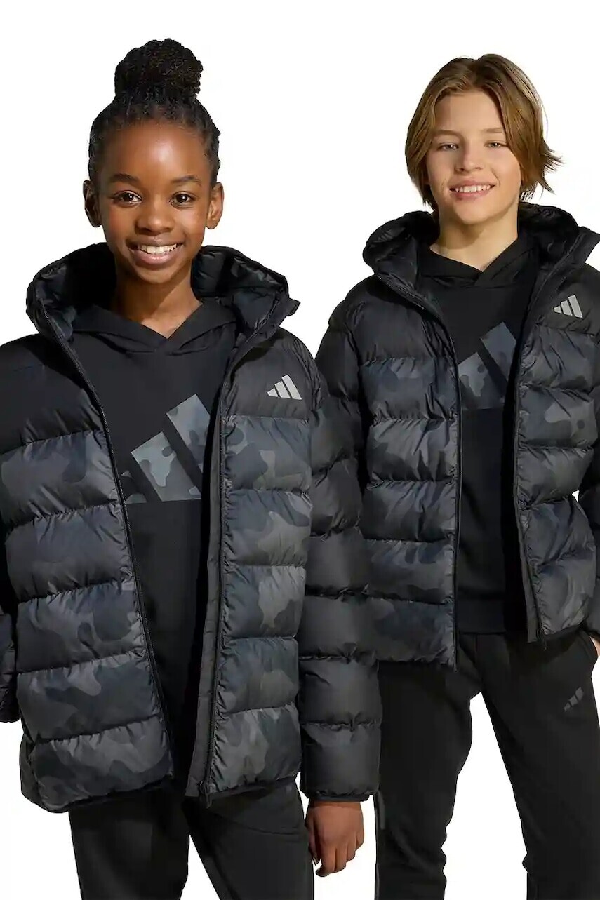 Detská bunda adidas čierna farba, JL7399