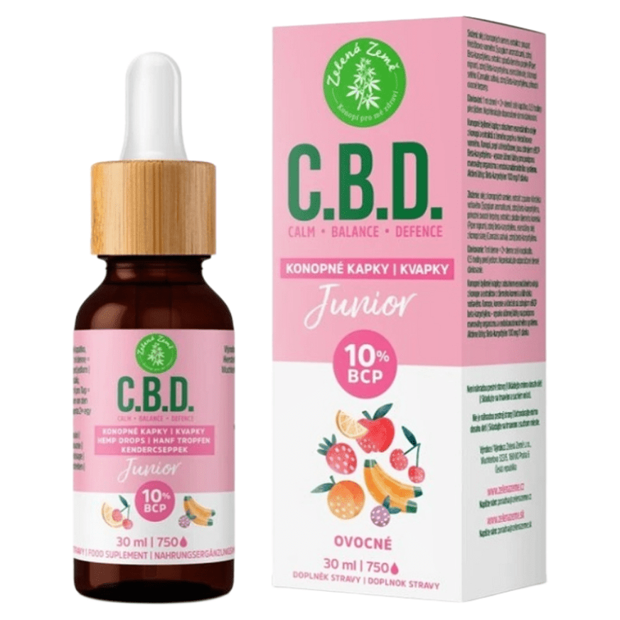 ZELENÁ ZEMĚ C.B.D. Konopné kvapky s BCP Junior 30 ml