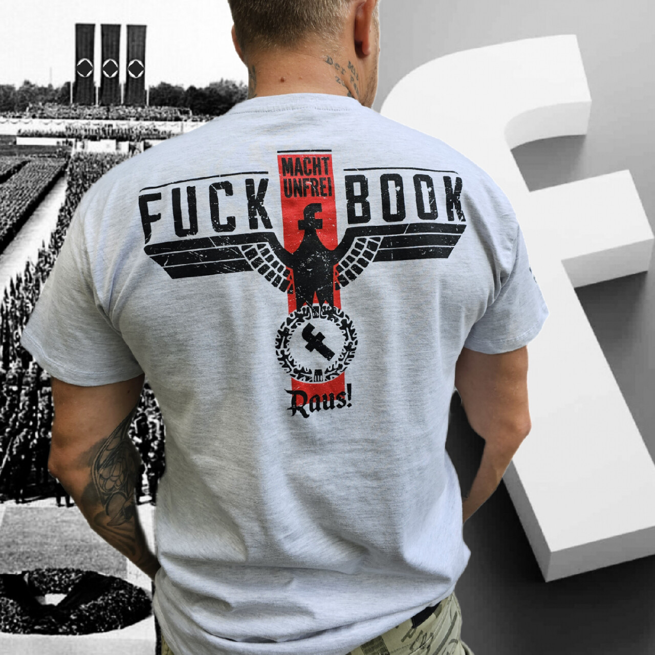 Tričko pánske Legal Life Fuck Book - svetlo sivé, XXL