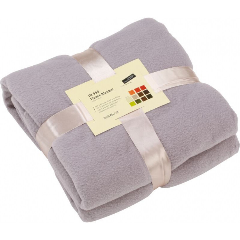 Fleecová deka James & Nicholson 950 - svetlo sivá