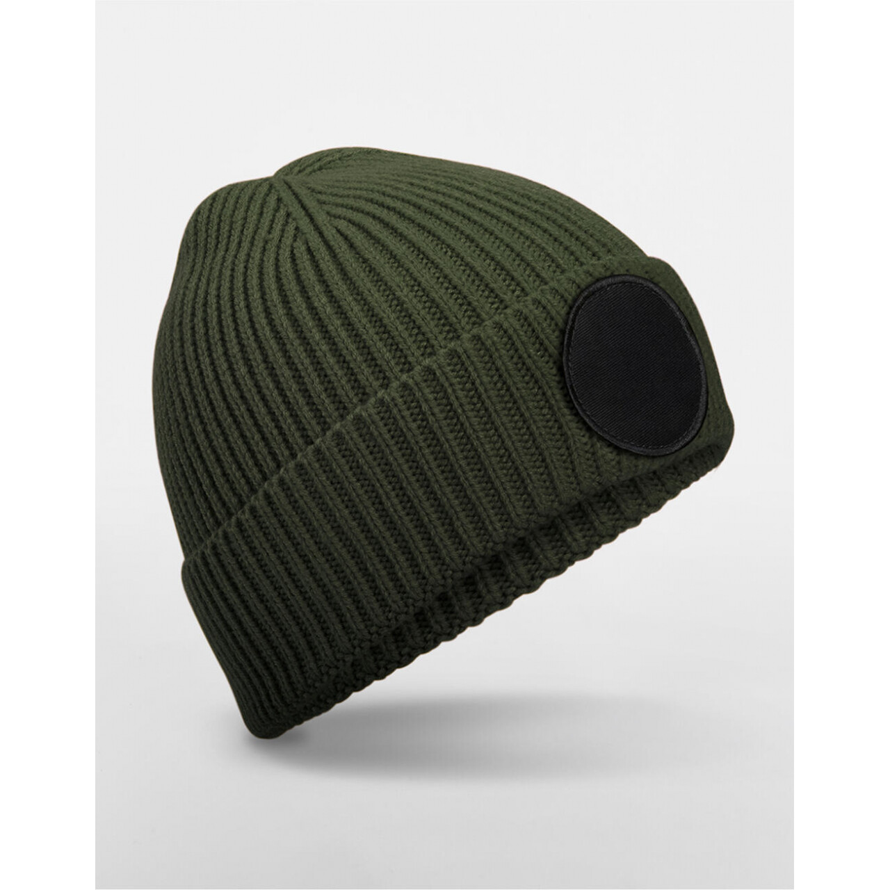 Čiapka zimná Beechfield Circular Fashion Patch - olivová