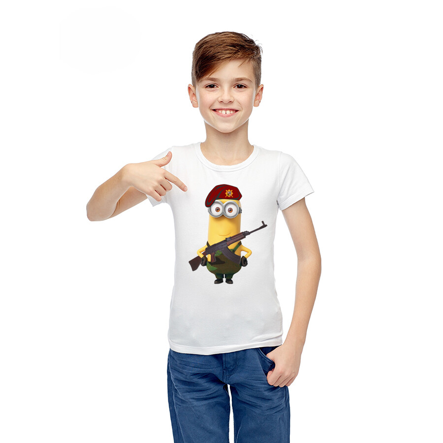 Tričko detské Striker Armoň so samopalom (AČR) - biele-červené, 6-8 rokov