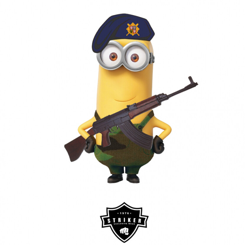 Tričko detské Striker Armoň so samopalom (AČR) - biele-modré, 6-8 rokov