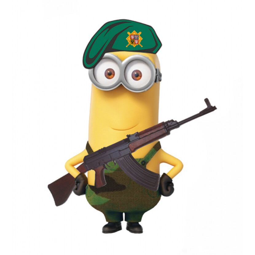 Tričko detské Striker Armoň so samopalom (AČR) - biele-zelené, 6-8 rokov