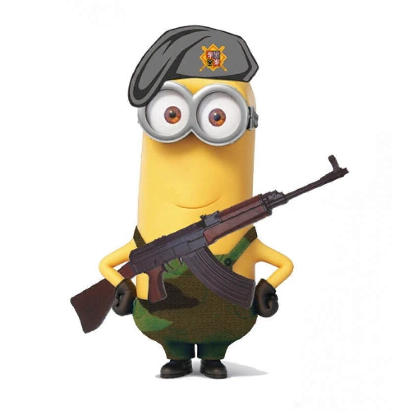 Tričko detské Striker Armoň so samopalom (AČR) - biele-sivé, 6-8 rokov