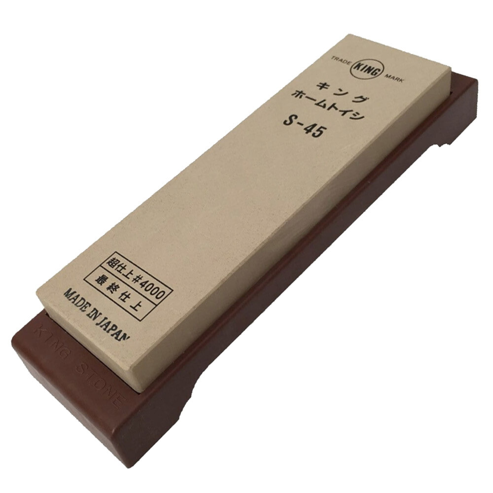 Vodný brúsny kameň so základňou King JIS S-45 4000 - béžový