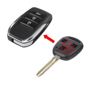 Náhradný obal kľúča - Toyota / planžeta TOY43 (3-tlačidlový) prestrojovací