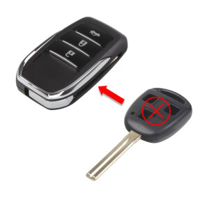 Náhradný kryt kľúča - Toyota / planžeta TOY48 (3-tlačidlový) prestrojovací