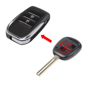 Náhradný kryt kľúča - Toyota / planžeta TOY48 (2-tlačidlový) prestrojovací