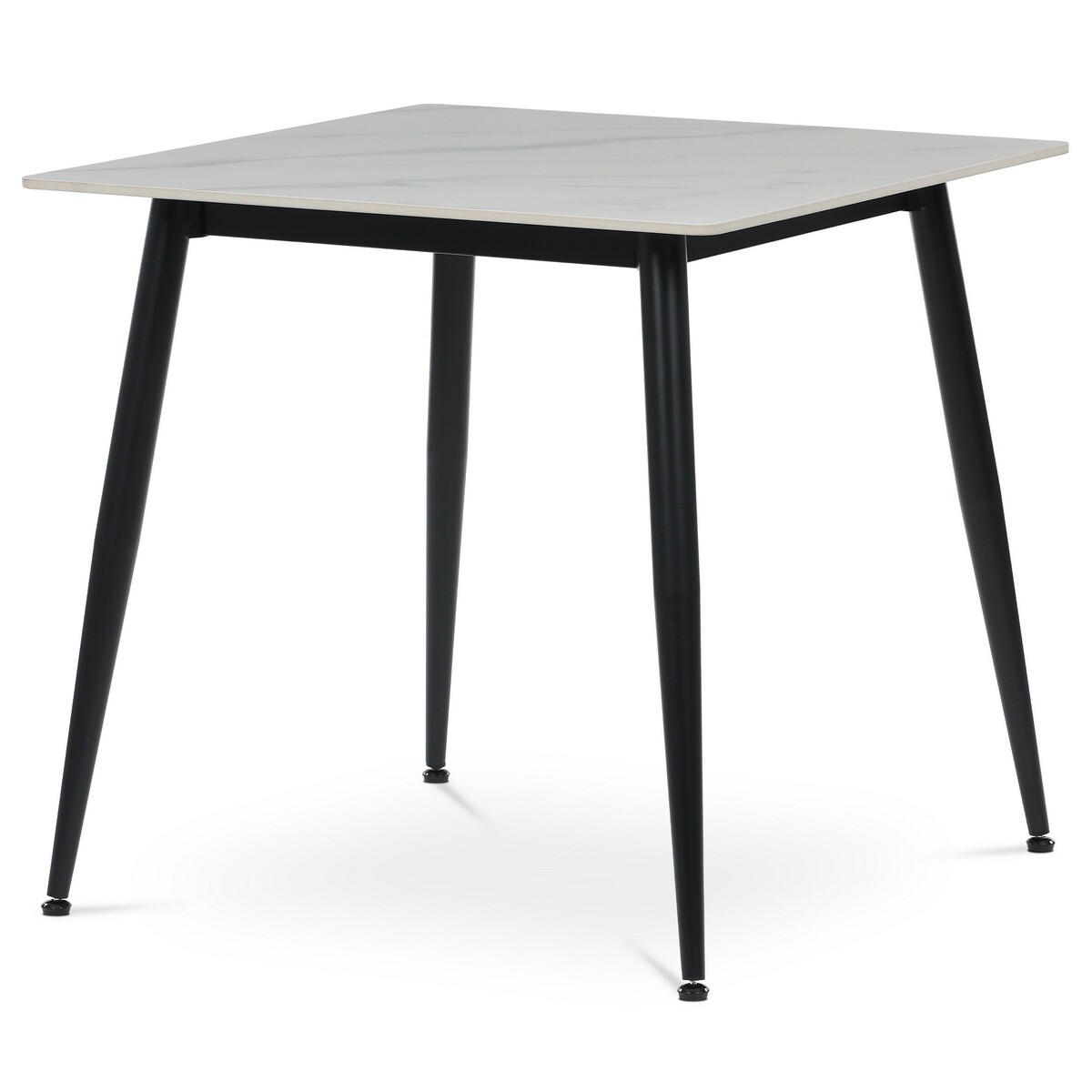 Jedálenský stôl 80 x 80 cm, keramika a mramor,biela