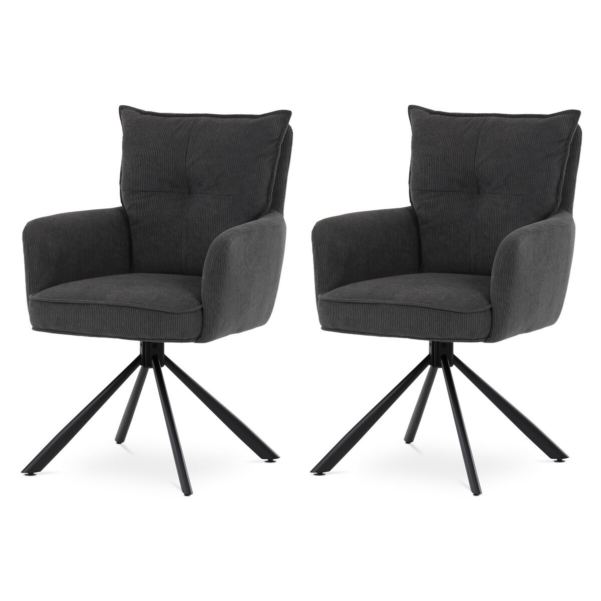 Sada jedálenských stoličiek s vratným mechanizmomHC-X1128 GREY2, manšestr, 2 ks