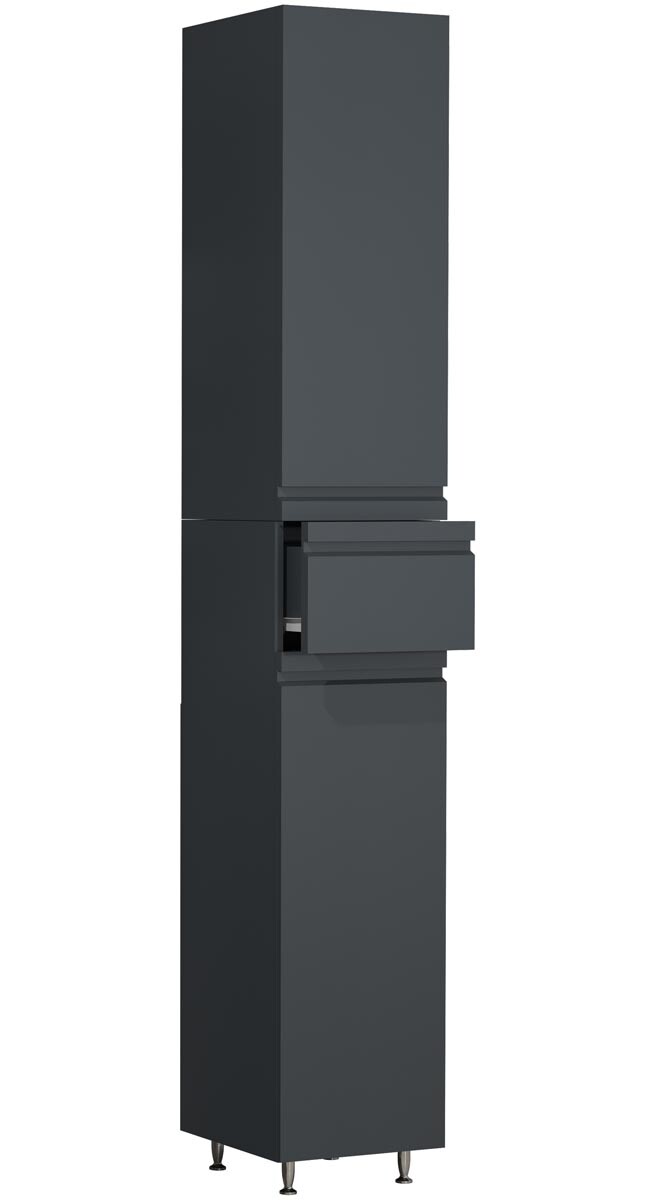 Koupelnová vysoká skříňka Silora, antracitová