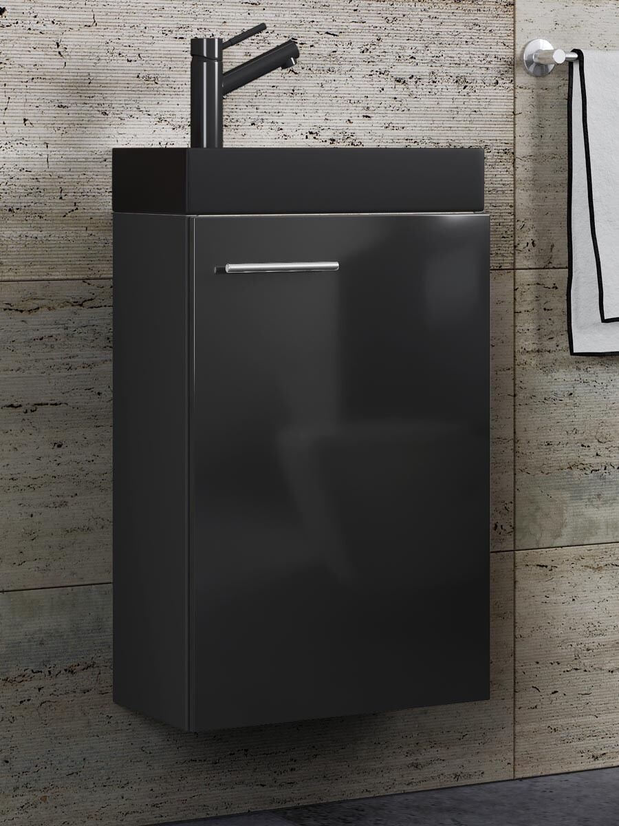 2dílné umyvadlo pro hosty Slito BL, černé