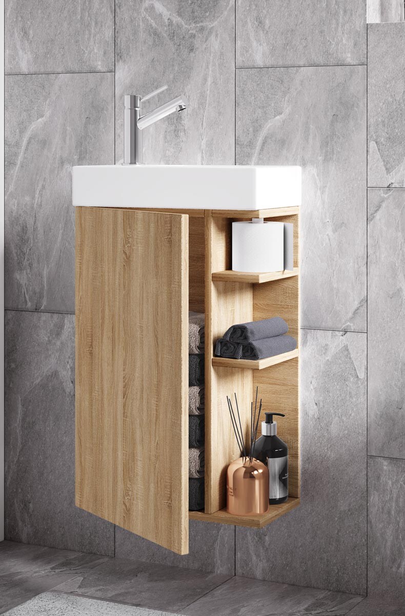 2dílné umyvadlo pro hosty Lumia, dub sonoma