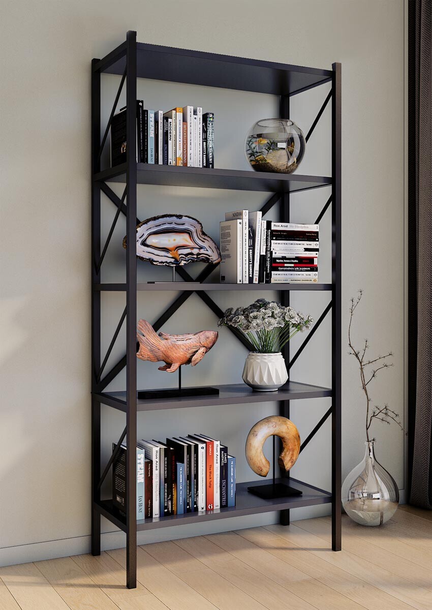 Police Insasi 5dílná, antracitová