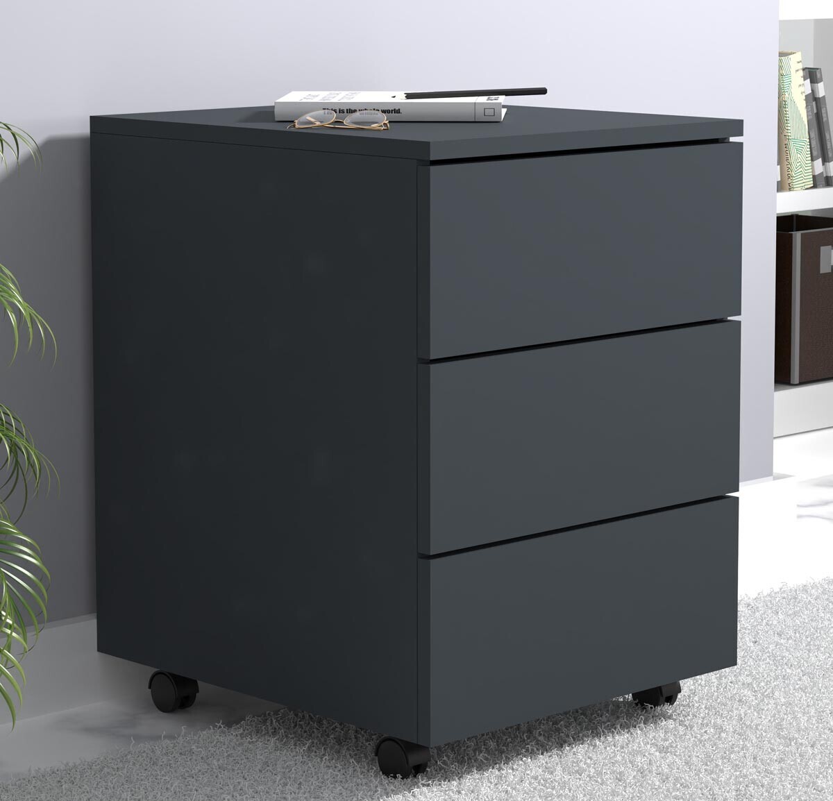 Mobilní zásuvkový kontejner Dalosa 45 3-SB, antracit