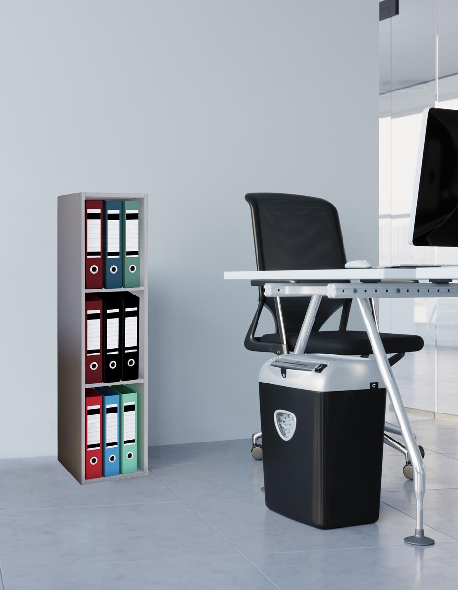 Kancelářská police Offas Maxi 3 přihrádky, šedá