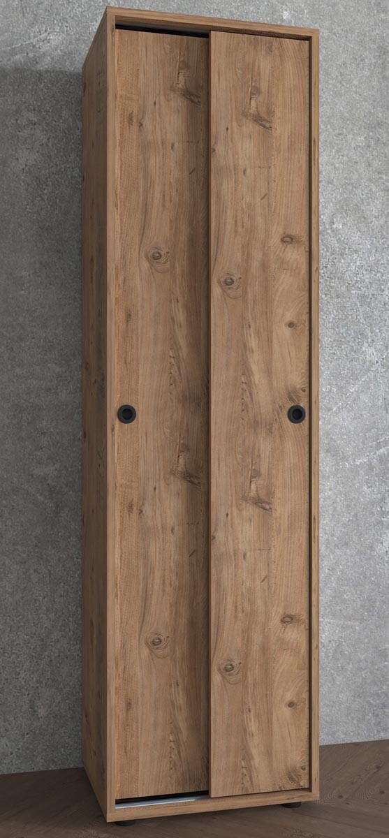 Kancelářská skříň s posuvnými dveřmi Ulas 5-komorová, dub medový