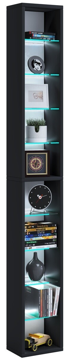 Nástěnná police Rasito XL, černá