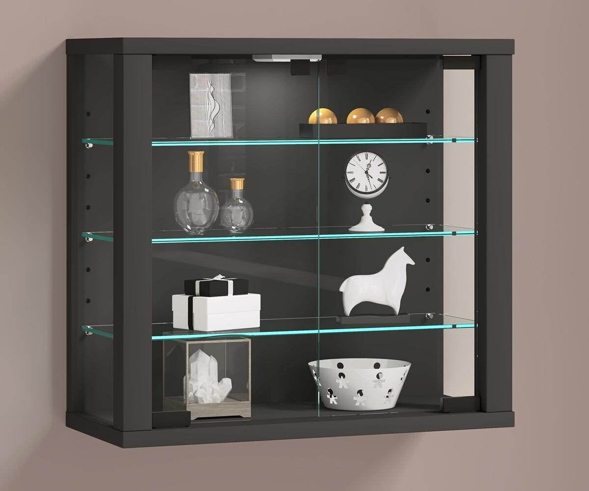 Nástěnná skříňka Vitrosa S, antracitová