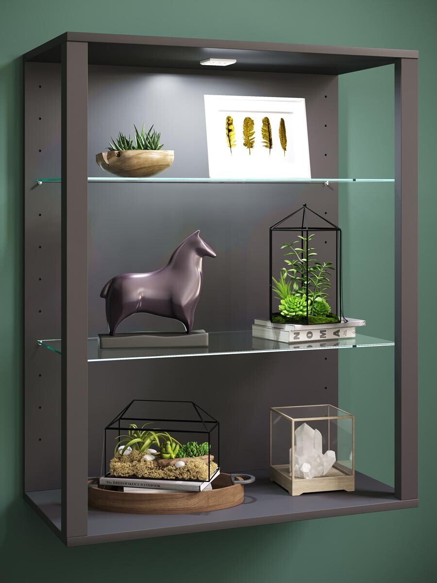 Nástěnná skříňka Glasol LW, antracitová