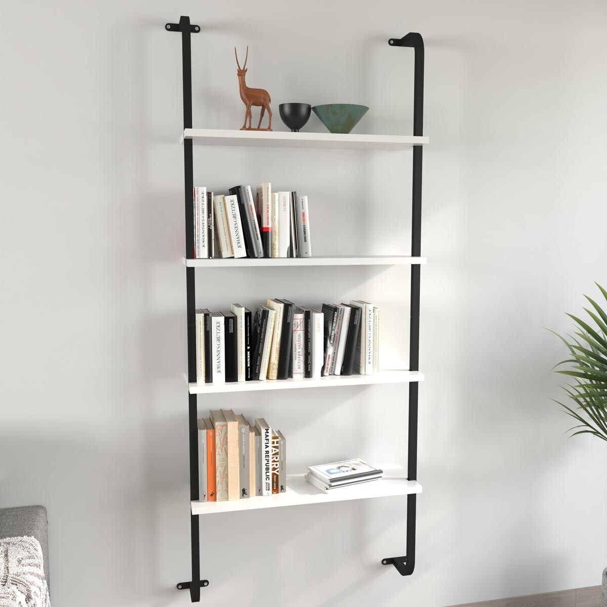 Nástěnná police Insasi 4, bílá