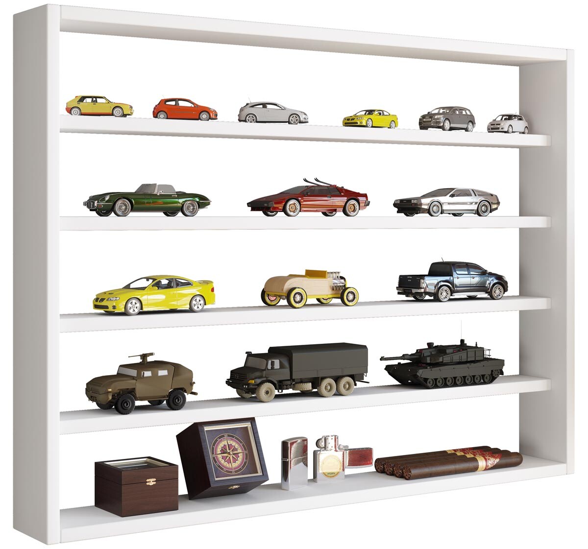 Nástěnná police Osado L, bílá