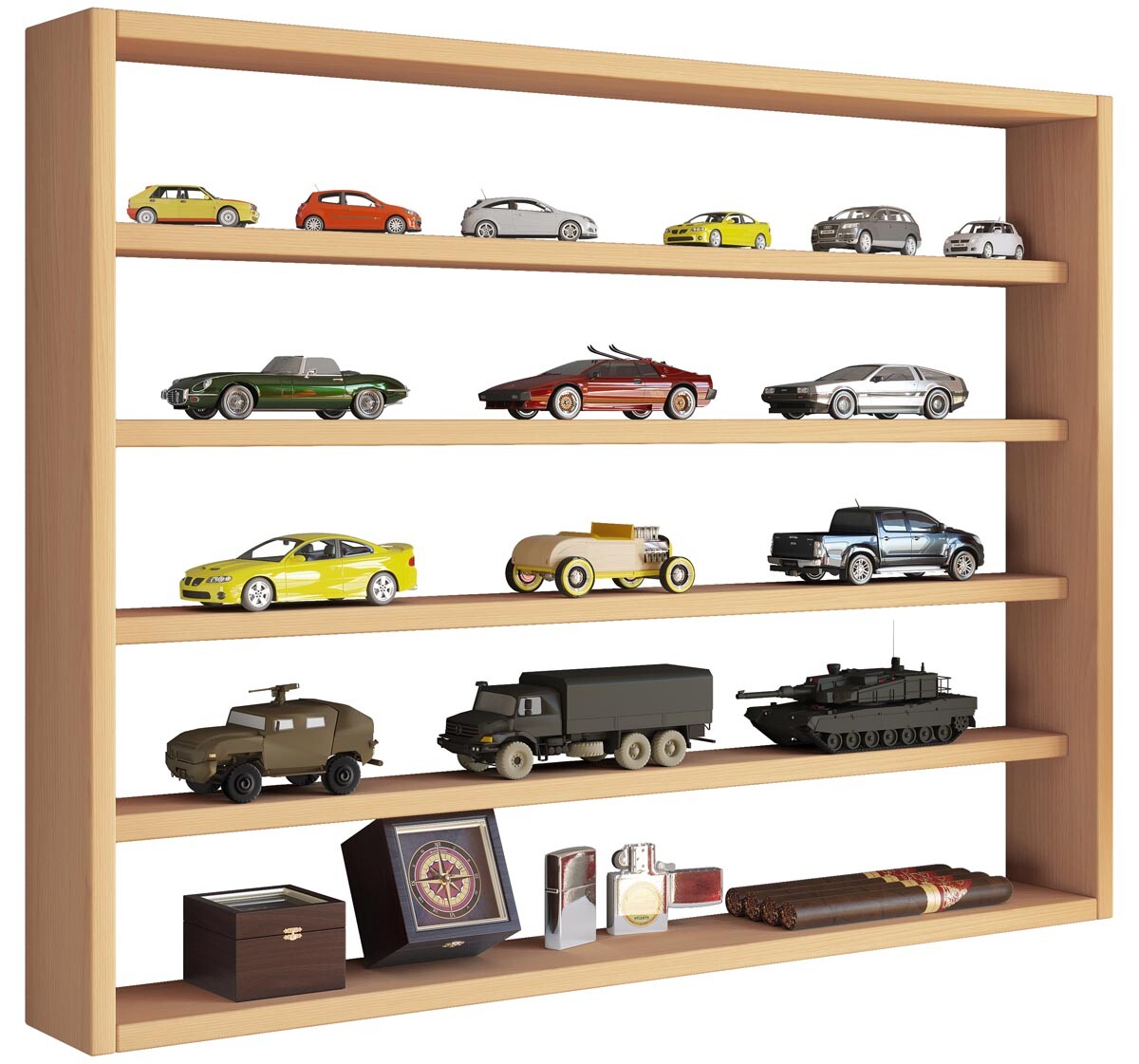 Nástěnná police Osado L, buk