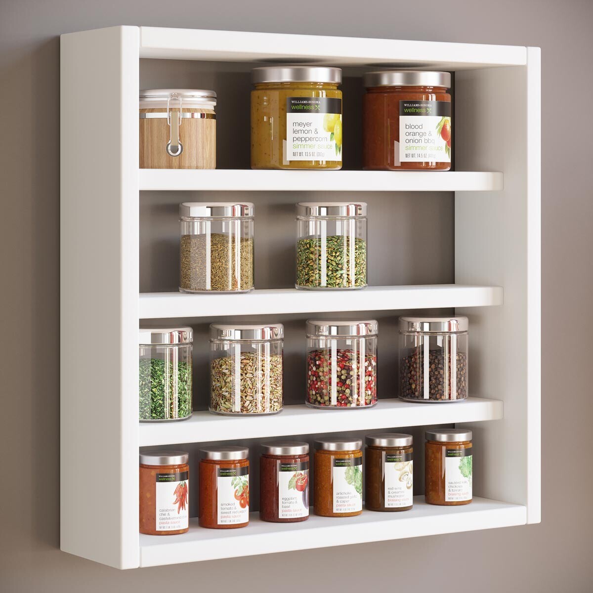 Kuchyňská police Esaldi S, bílá