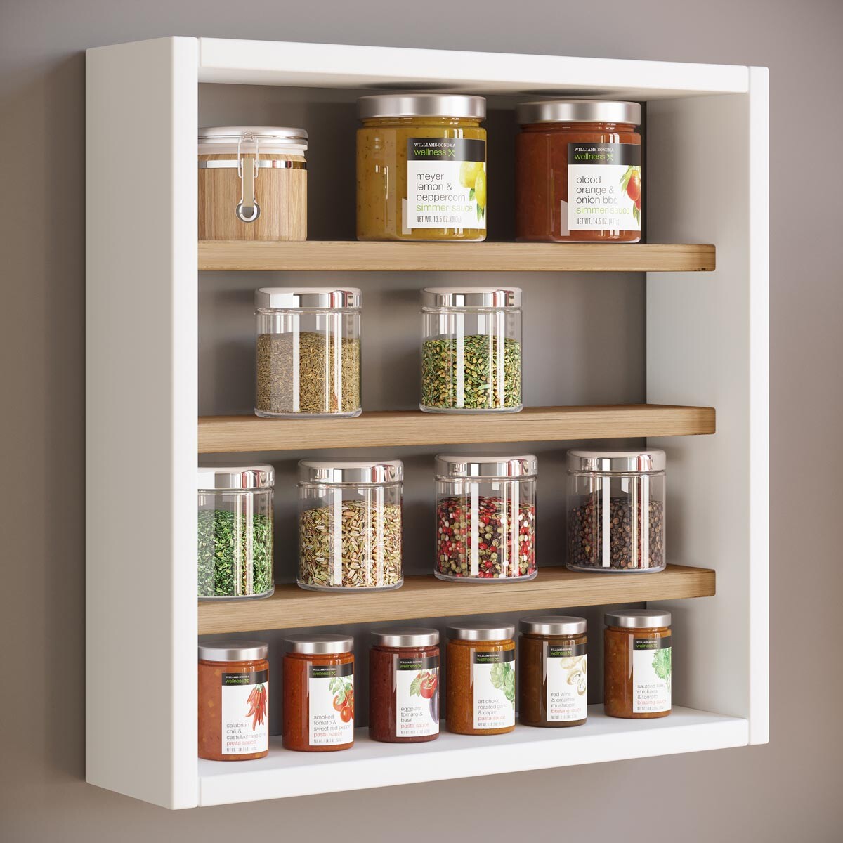 Kuchyňská police Esaldi S, dub medový