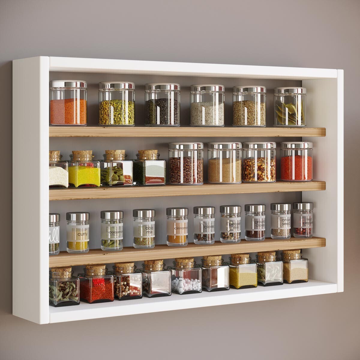 Kuchyňská police Esaldi M, dub medový