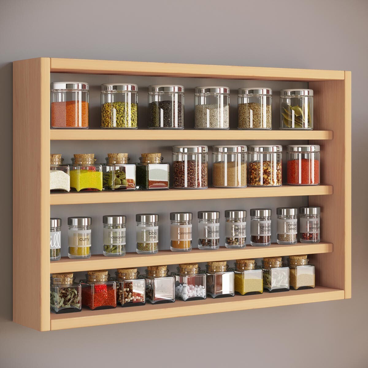 Kuchyňská police Esaldi M, buk