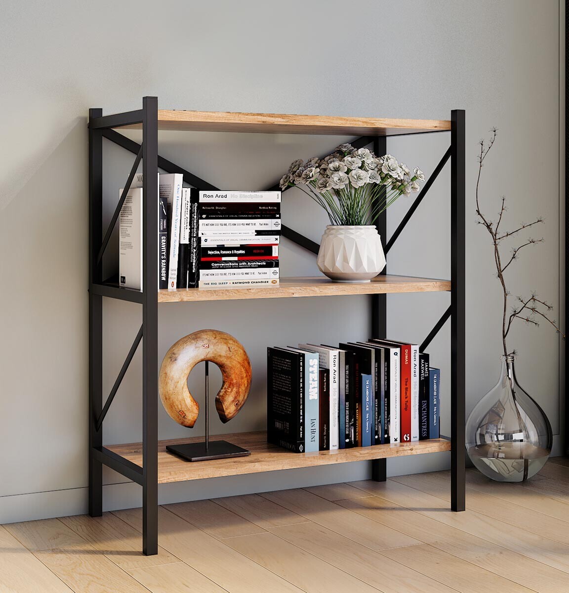 Police Insasi 2-přihrádková, dub medový