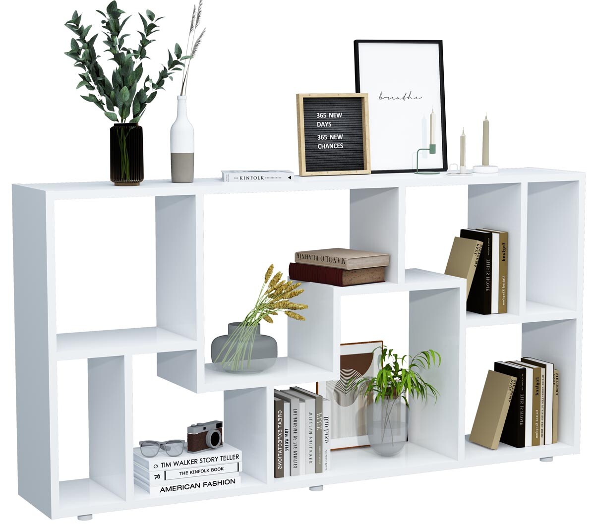 Stojací police Lanisa L, bílá