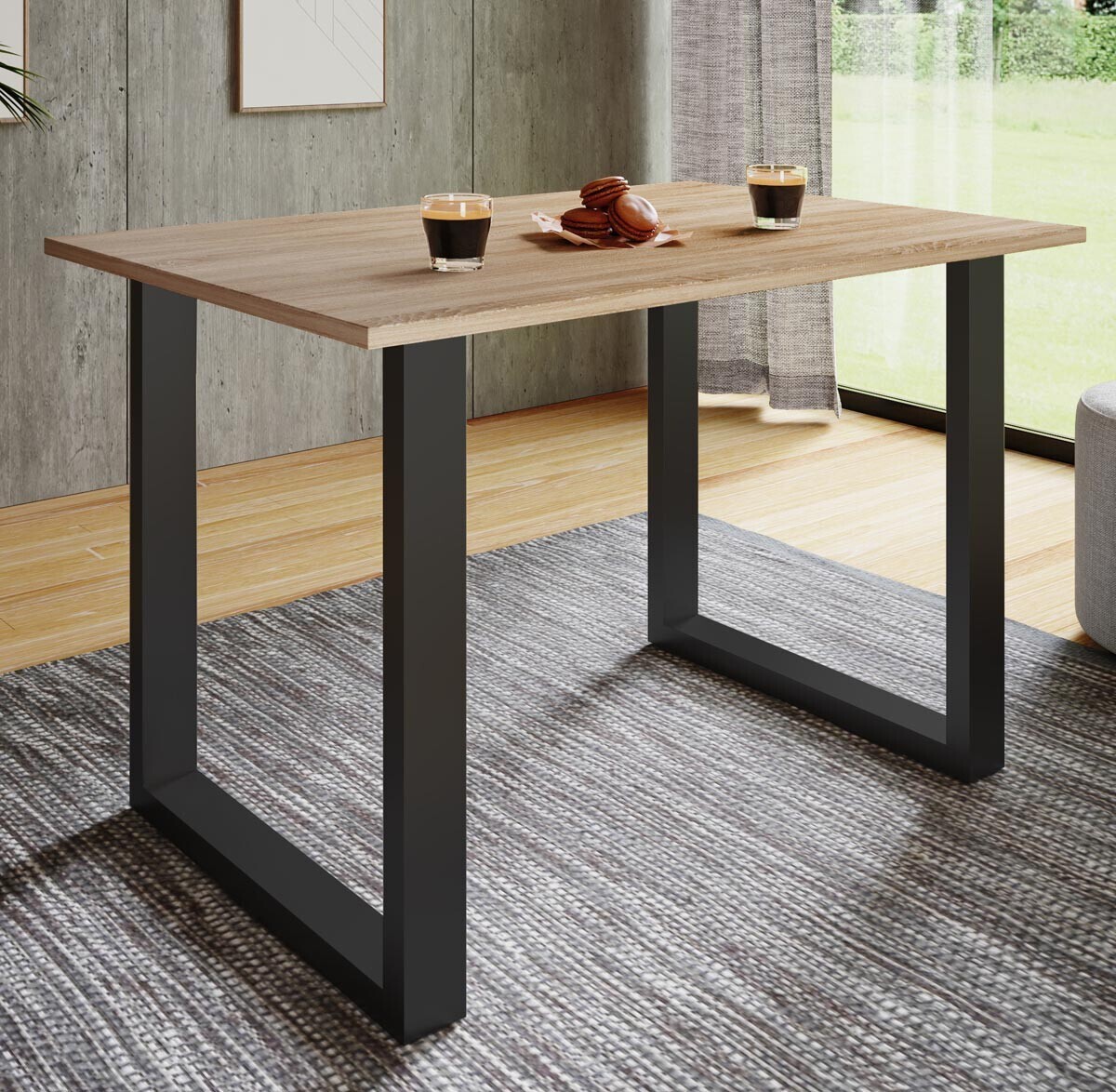 Jídelní stůl Xona 110x80 U-nohy, dub sonoma