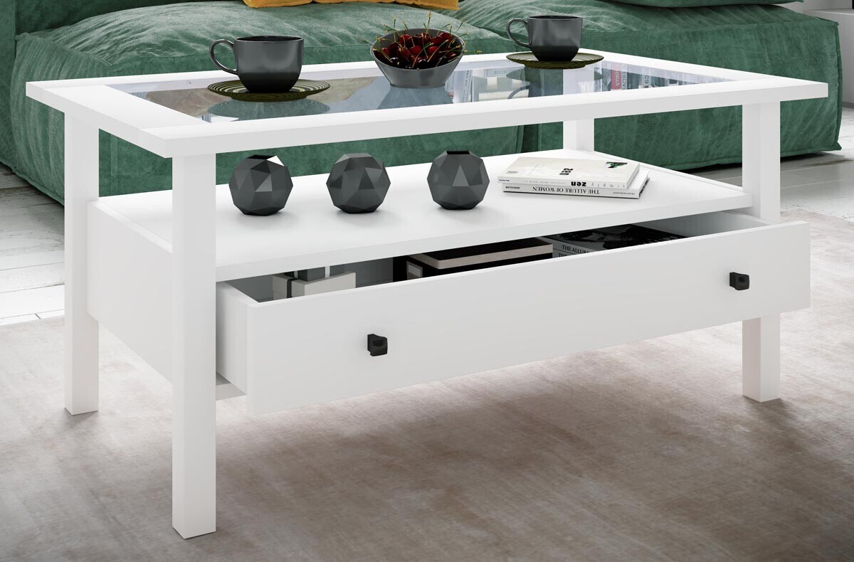 Konferenční stolek Lingis L, bílý