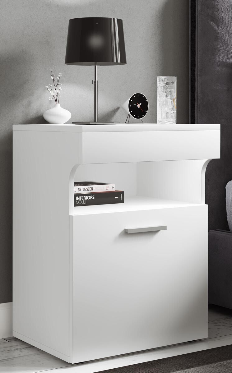 Noční stolek Slepal M, bílý