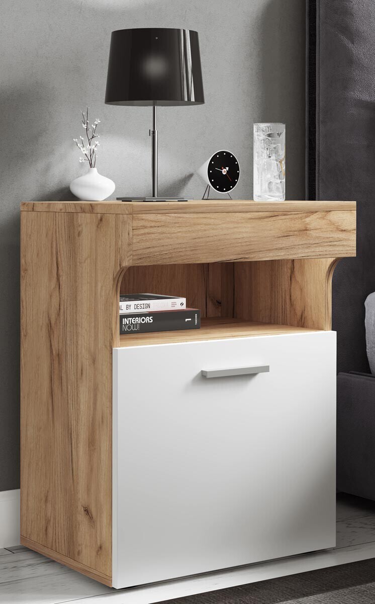 Noční stolek Slepal M, dub medový