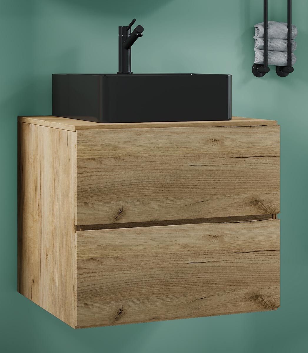 2dílná umyvadlová skříňka Lendas BL S 60 cm, dub medový