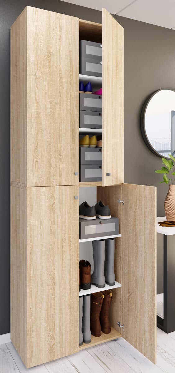 Botník Lona 2XL s otočnými dvířky, dub sonoma