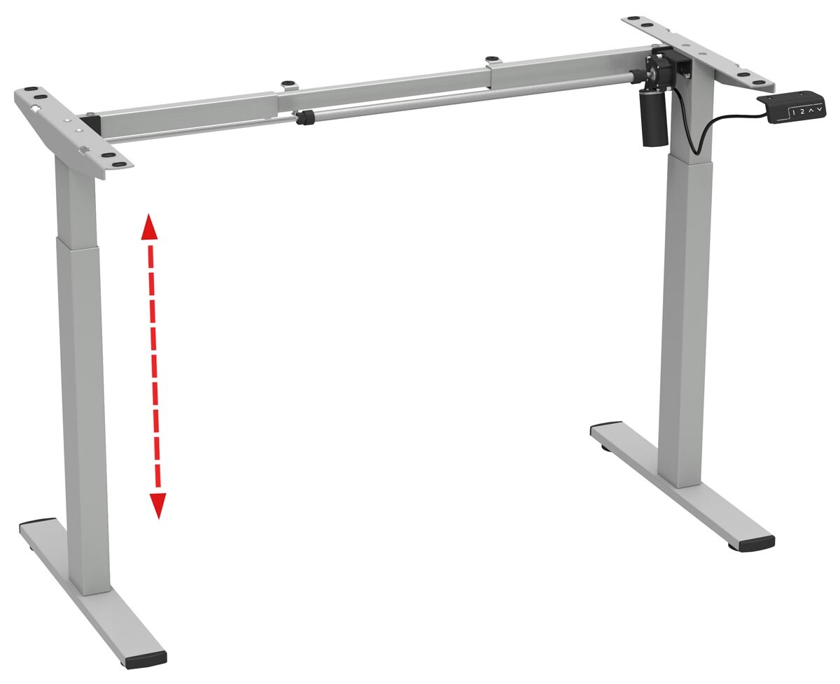 Rám psacího stolu E-Lona, stříbrný