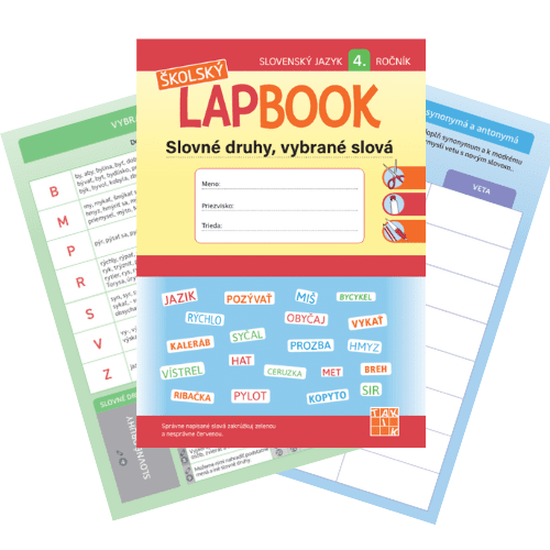 Školský lapbook - Slovenský jazyk: Slovné druhy, vybrané slová